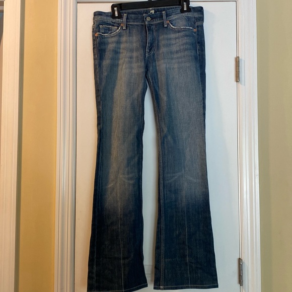 7 For All Mankind Vintage Original Crystal Logo CottonStretch Jeans NeverUsed - Picture 6 of 16